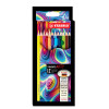 Lápices de Color, Largos, Swans, Cuerpo Hexagonal, Mina 2.5 mm, Estuche ARTY x 12 Colores.